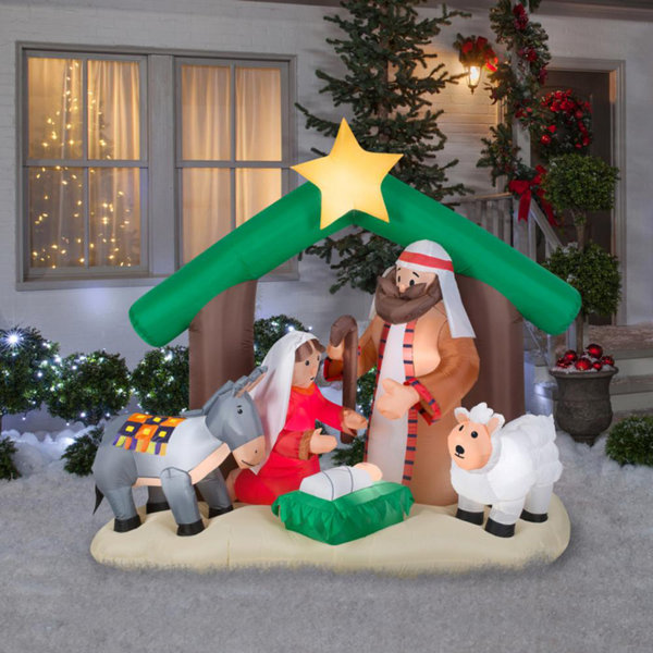 The Holiday Aisle Nativity Scene Christmas Inflatable Wayfair